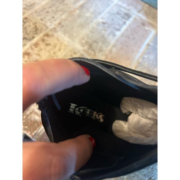 Korks Black Reynosa Stacked Heel Ankle‎ Bootie 7.5 - Picture 8 of 13